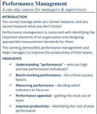 Performance Management