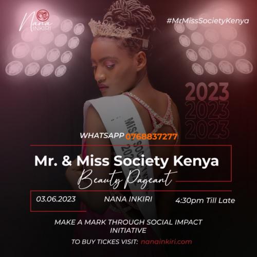 Miss Society Kenya Beauty Pageant Contest And Awards 2023