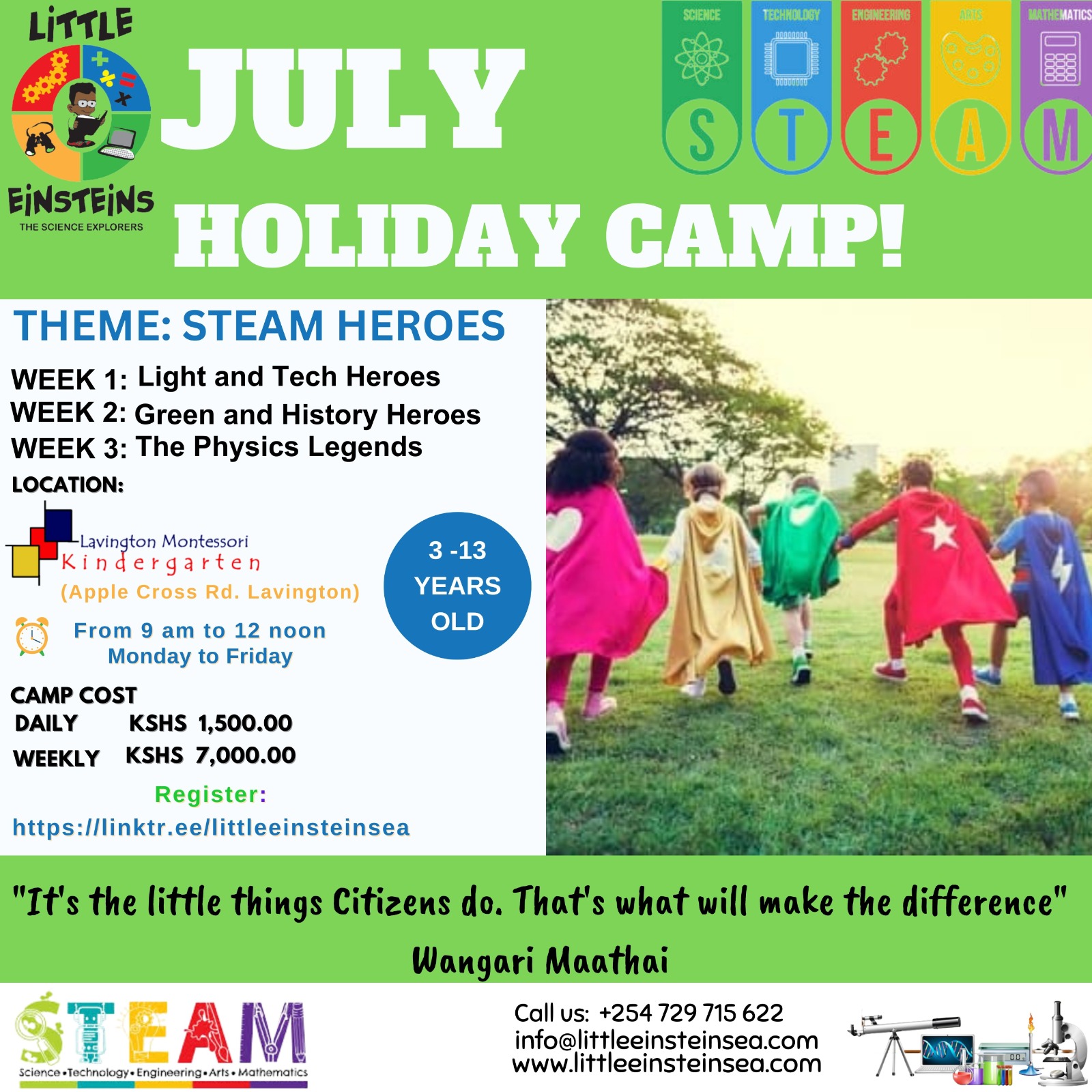 Get your tickets to Little Einsteins E.A July Holiday Camp